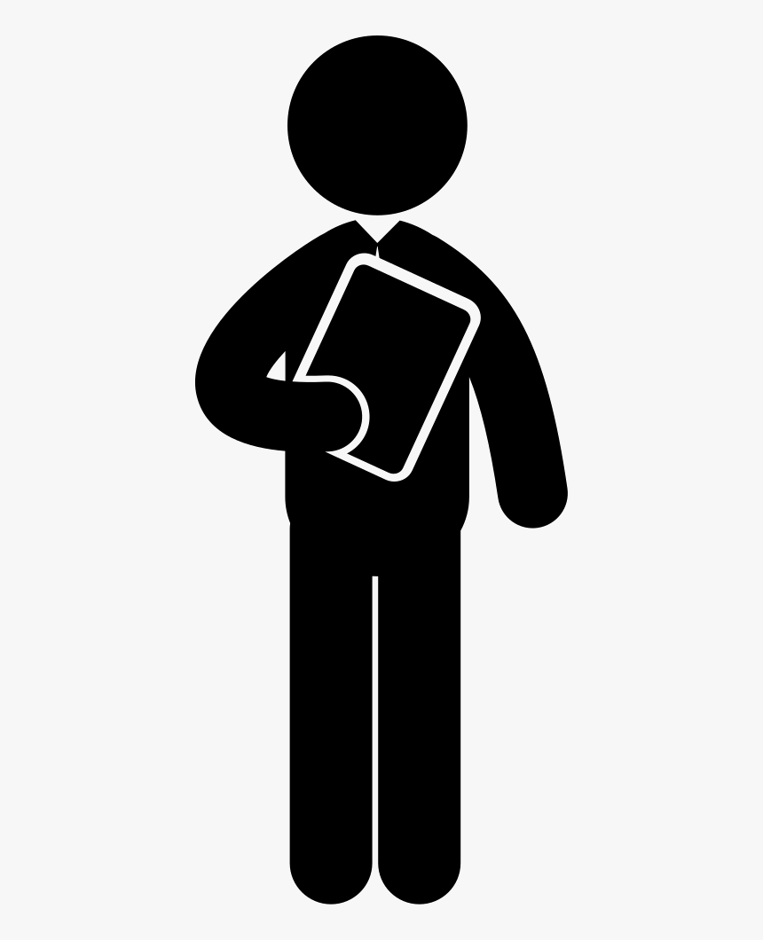 Standing Man Holding A Book, HD Png Download, Free Download