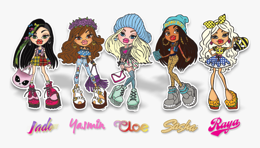 Transparent Hello My Name Is Clipart - Cartoon Bratz Dolls Names, HD Png Download, Free Download