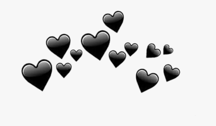 Blackhearts Tumblr Freetoedit - Black Heart Crown Transparent, HD Png Download, Free Download