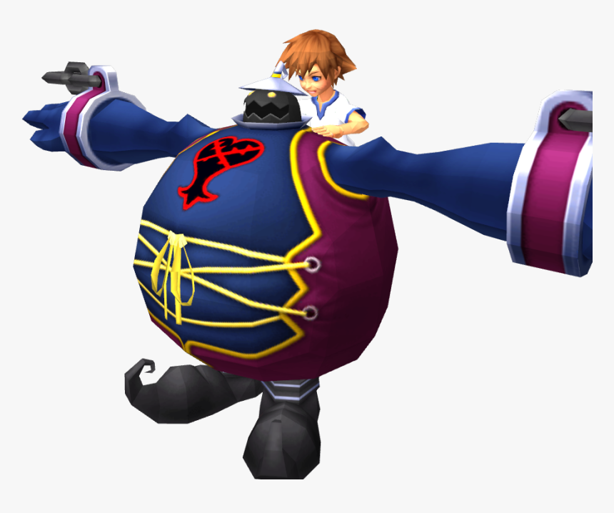 “big Belly The Large Body Gives Sora A Piggyback Ride” - Big Belly Kingdom Hearts, HD Png Download, Free Download