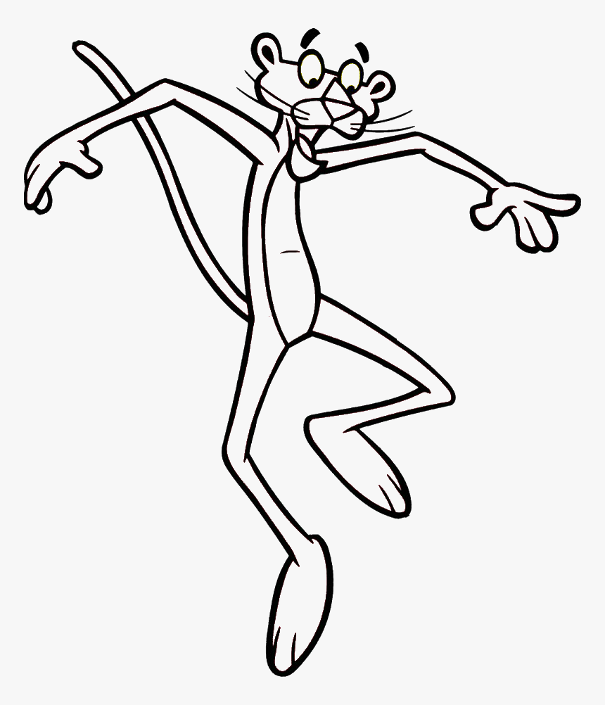 The Pink Panther - Pink Panther Black And White, HD Png Download, Free Download