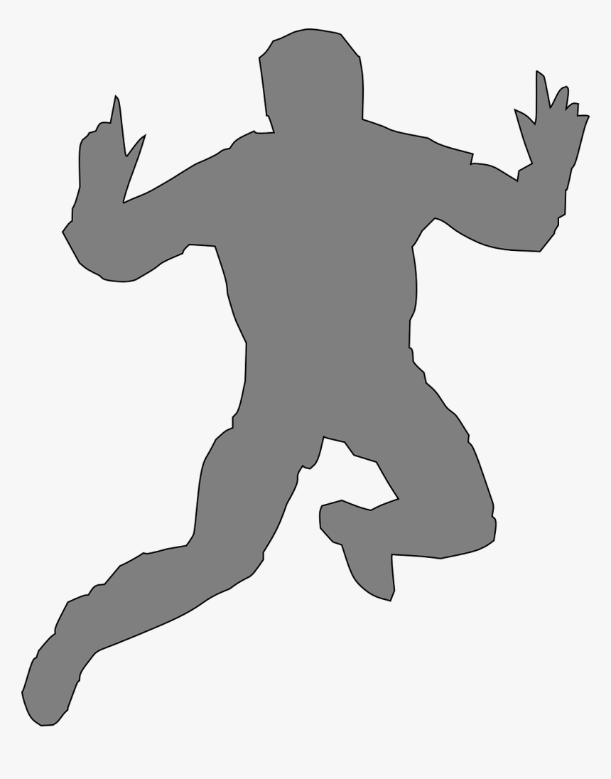 Silhouette Of A Person Jumping, HD Png Download, Free Download