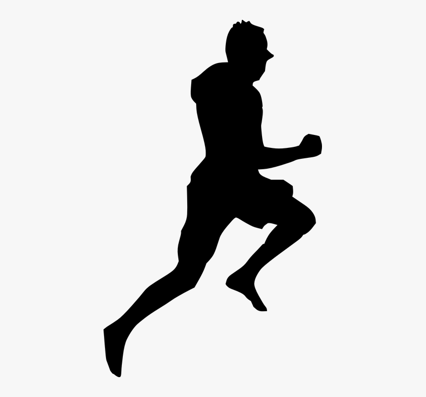 Running, Jogging, People, Boy, Man, Guy, Runner - Silhouette Of Someone Running, HD Png Download, Free Download
