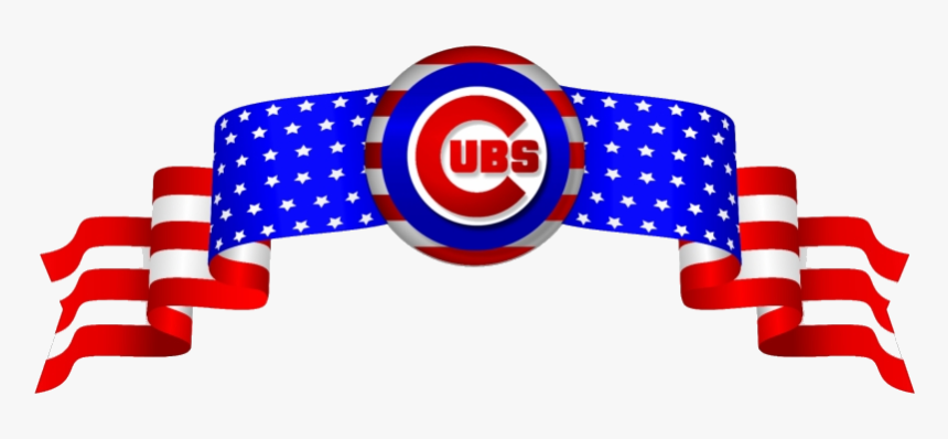 Chicago Cubs Baseball Mlb Players Fan Cubbies Transparent - Usa Flag Banner Clipart, HD Png Download, Free Download