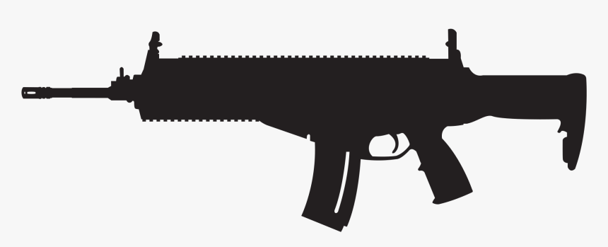 Rifle Silhouette Png Vector Library - Rifle Part Silhouette Png, Transparent Png, Free Download