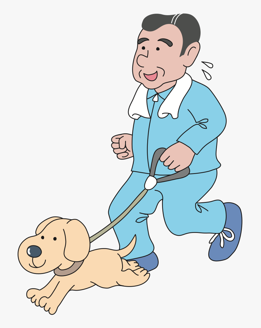 Jogging With Dog - Dog Catches Something, HD Png Download, Free Download