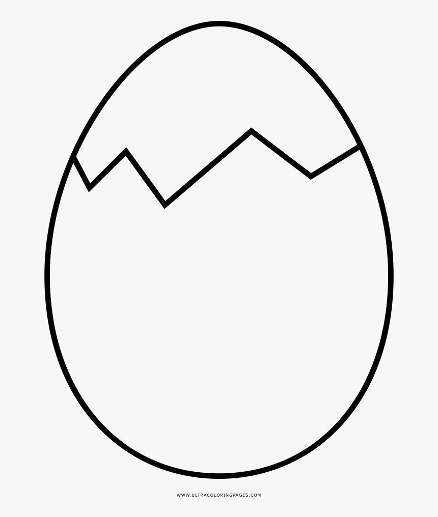 Cracked Egg Coloring Page - Circle, HD Png Download, Free Download