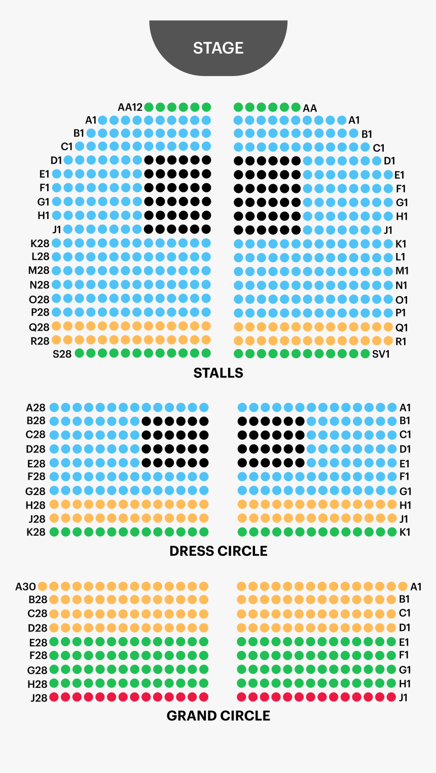 Phoenix Theatre Seating Map - Phoenix Theatre London Seating Plan, HD Png Download, Free Download