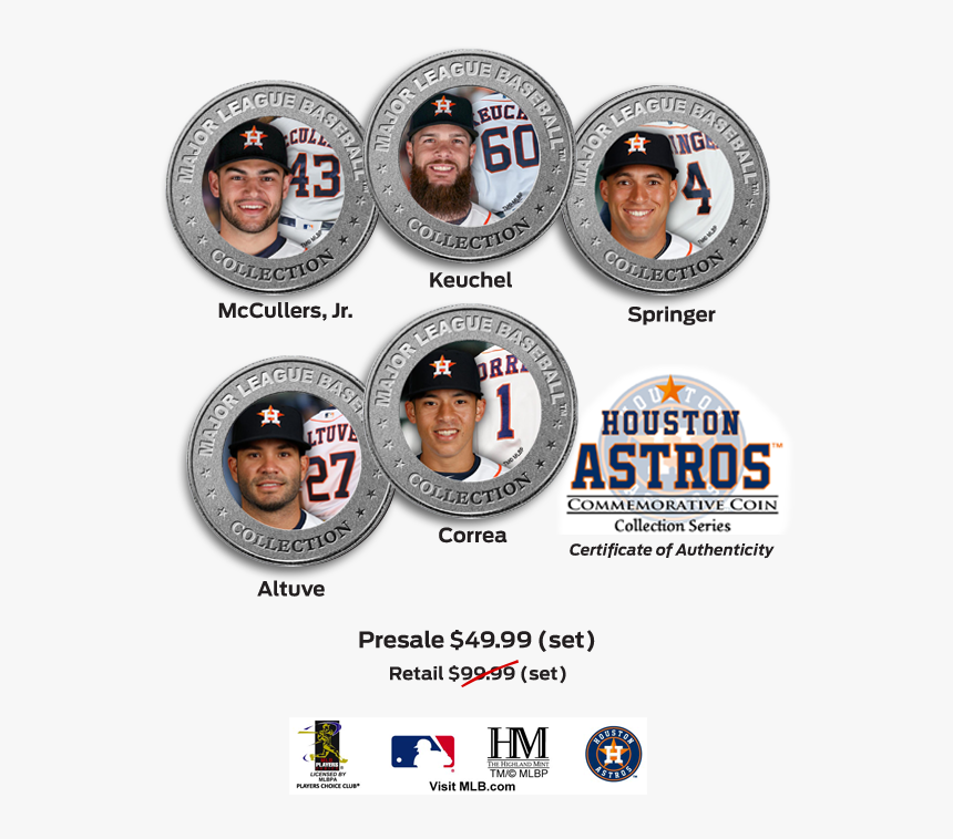 Limited Edition Mlb Licensed Astros Collector Coins - Astros H Town World Series Shirt, HD Png Download, Free Download