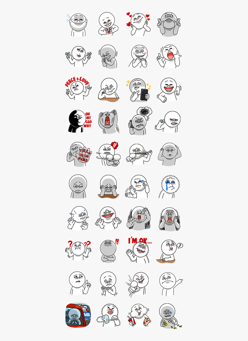 Line Moon Sticker, HD Png Download, Free Download