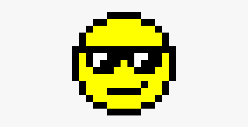Sunglasses Emoji Pixel Art, HD Png Download, Free Download