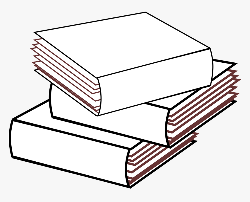 Stacked 3 Books No Color, Stacked Books, Multiple Books - 3 Books Stacked, HD Png Download, Free Download