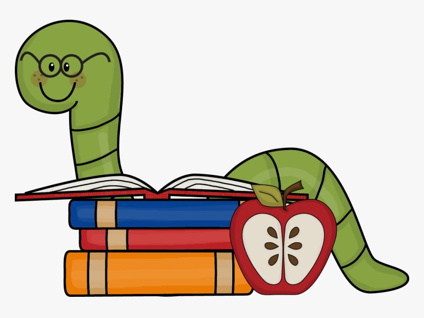 Pile Of Books Clip Art - Book Worm Clipart, HD Png Download, Free Download