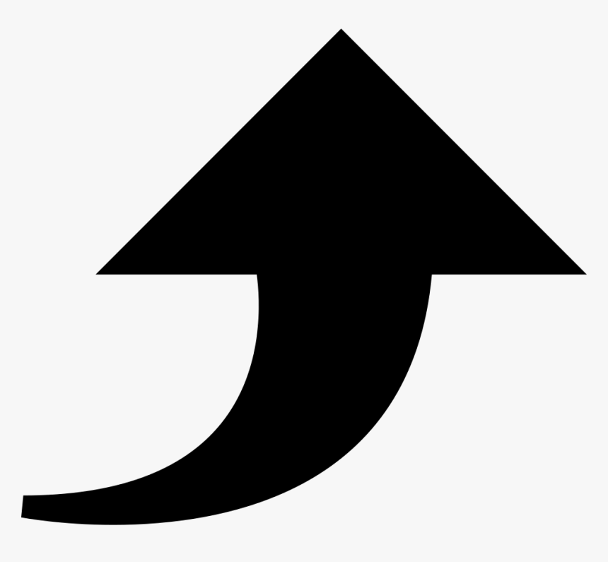 Uploading Curve Arrow - Arrow Up Icon Png, Transparent Png, Free Download