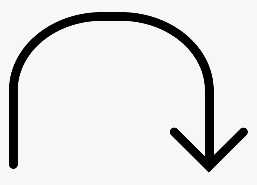 Curve Arrow Png - Curve White Arrow Png Icon, Transparent Png, Free Download