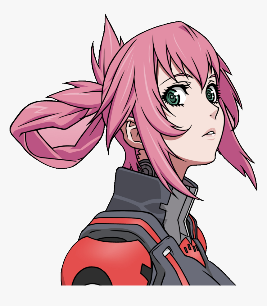 Pink Hair Green Eyes Anime Girl, HD Png Download - kindpng