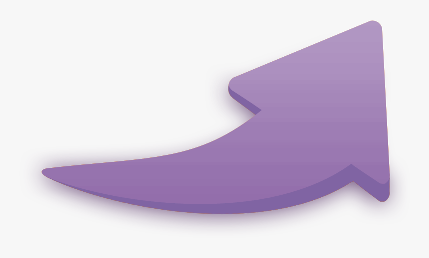 Curved Arrow Purple Png - Purple Up Arrow Png, Transparent Png, Free Download