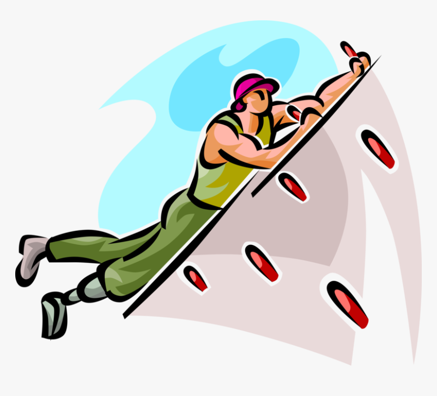 Vector Illustration Of Indoor Wall Climber Rock Climbing - Скалолаз Пнг, HD Png Download, Free Download