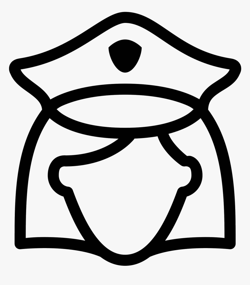 Mujer Policía Icon - Transparent Background Nurse Clipart, HD Png Download, Free Download
