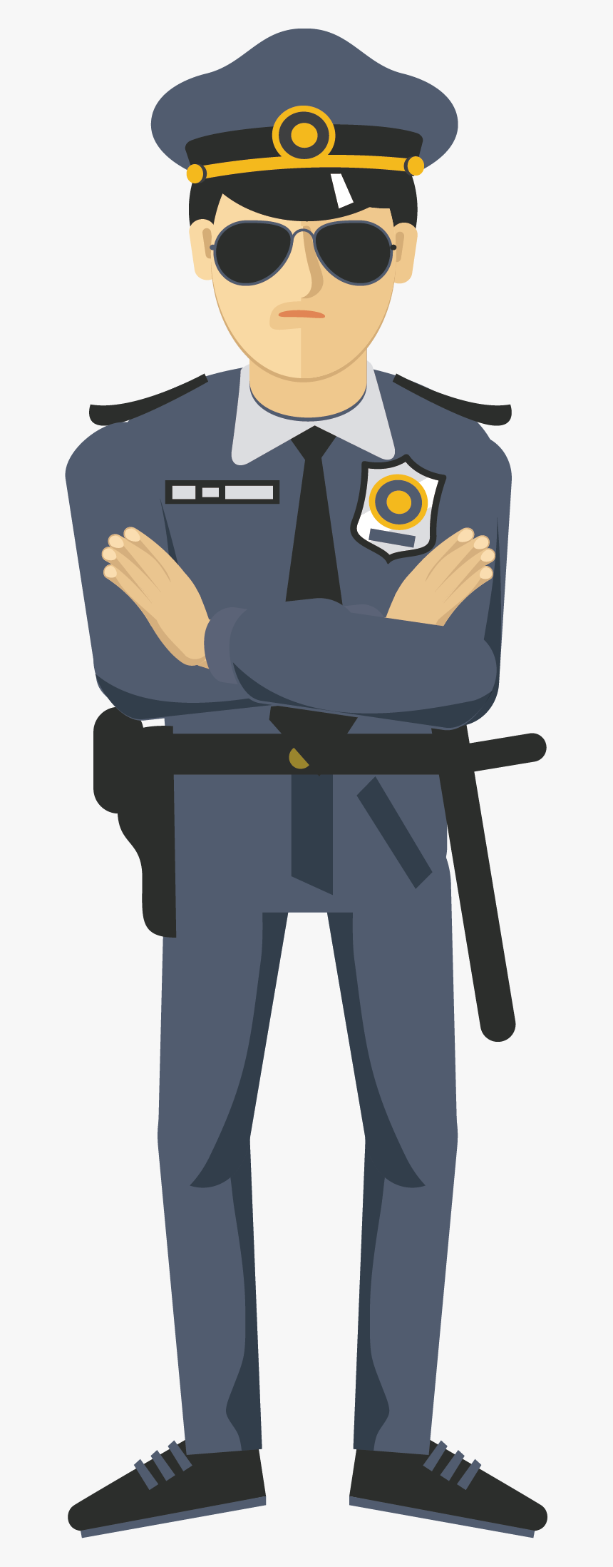Element Police Officer Icon Hd Image Free Png Clipart - Police Officer Animated Png, Transparent Png, Free Download