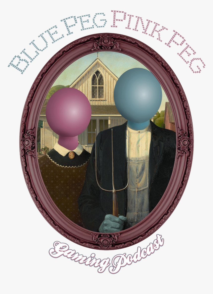 Blue Peg, Pink Peg - American Gothic Painting, HD Png Download, Free Download