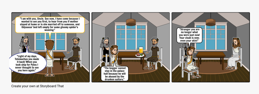 Meeting Of The Father And Son Storyboard, HD Png Download, Free Download
