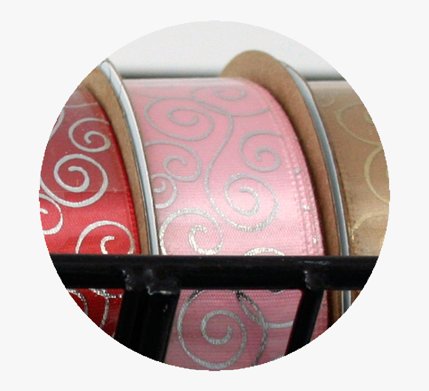 Swirl Pattern Ribbon Silver/pink - Circle, HD Png Download, Free Download