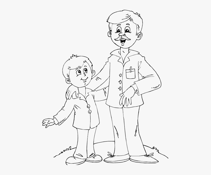 Father And Son Drawing, HD Png Download, Free Download