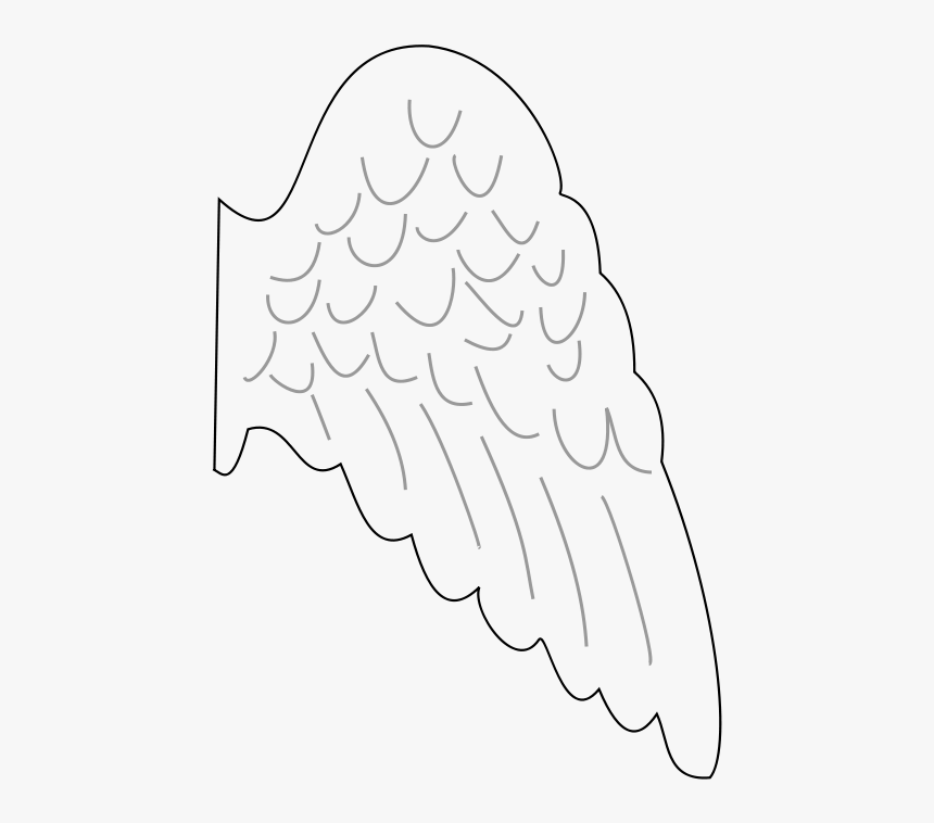 Angel Wings Template Angel Wing In Vintage Style Template For Tattoo 