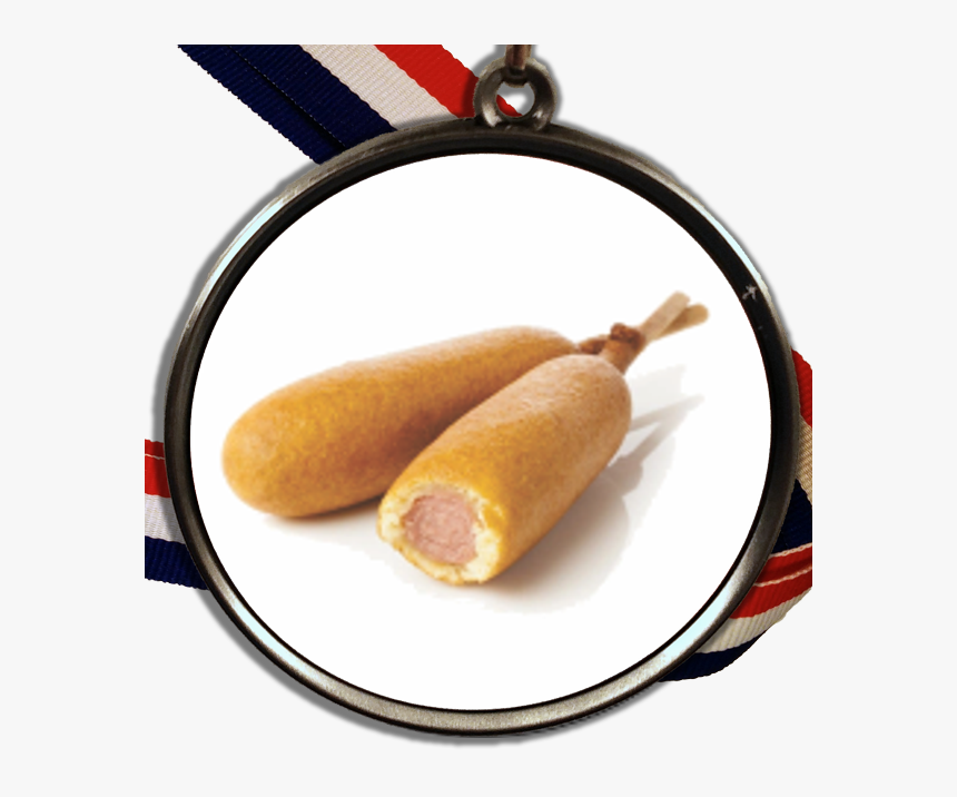 Corn Dogs Logo Medal - Hot Dog On A Stick Corn Dog, HD Png Download, Free Download
