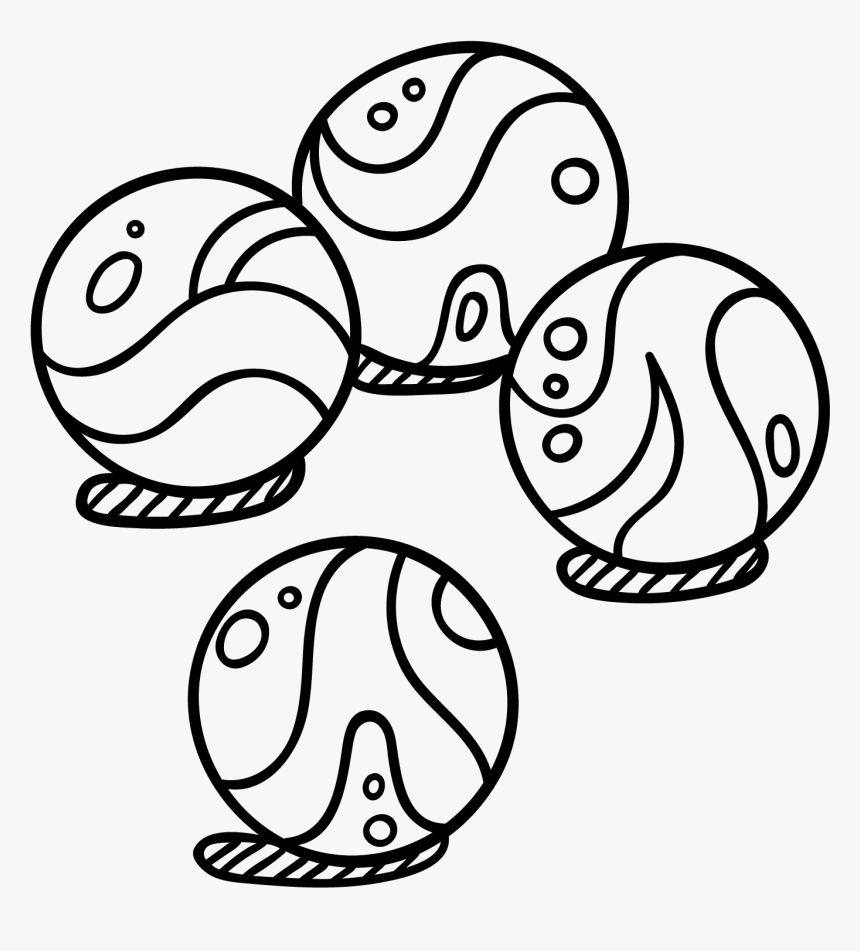 One Hundred Toys , Png Download - Black And White Marbles Art, Transparent Png, Free Download