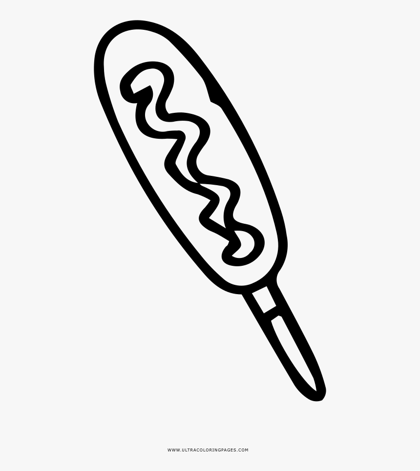 Transparent Corn Dog Png - Corn Dog Colouring Page, Png Download, Free Download