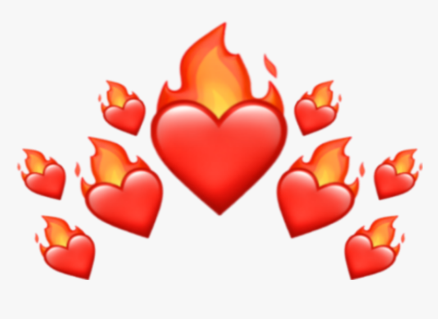 #heart #fire #emoji #crown - Emoji Fuego, HD Png Download, Free Download