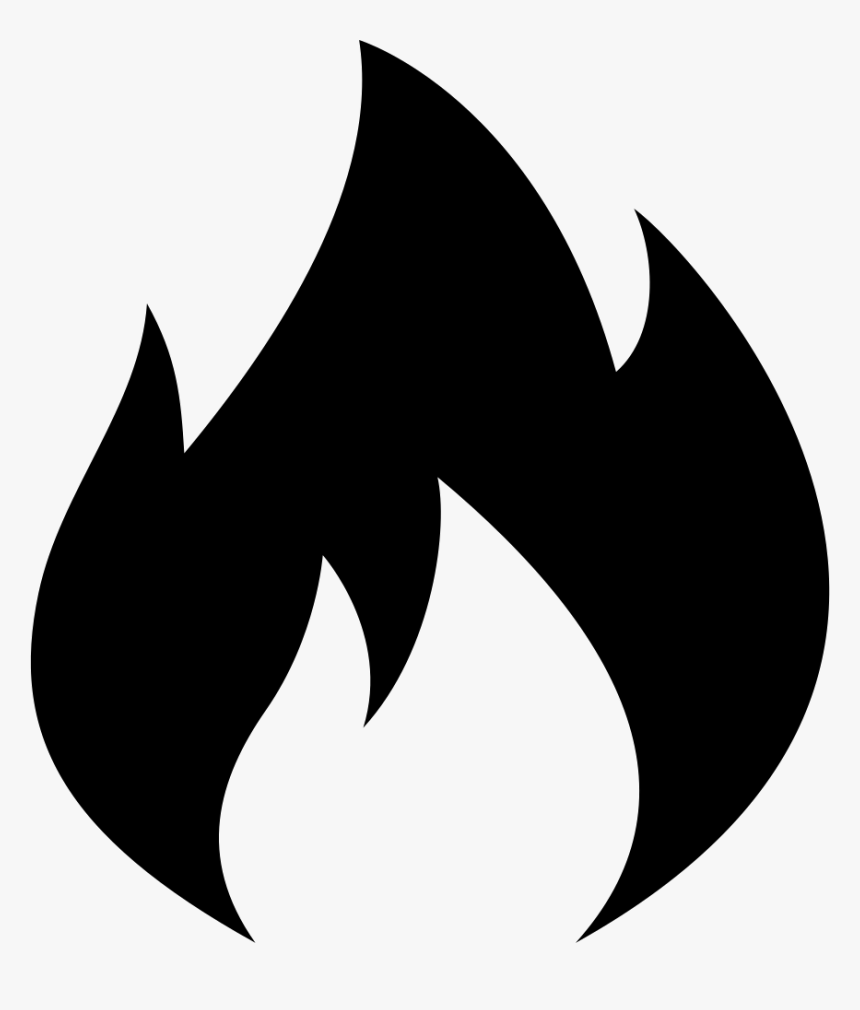 Transparent Black Flames Png - Black And White Fire Clipart, Png Download, Free Download