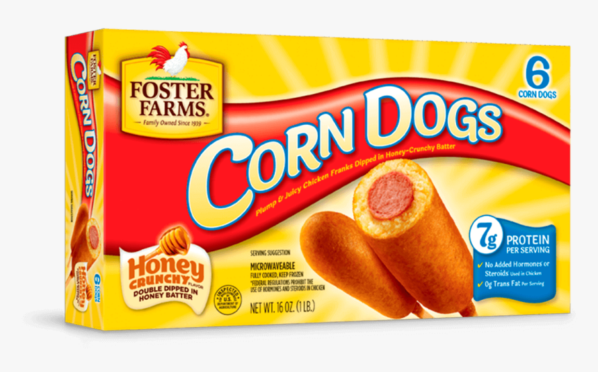Honey Crunchy Corn Dogs 6 Ct - Foster Farms Corn Dogs, HD Png Download, Free Download