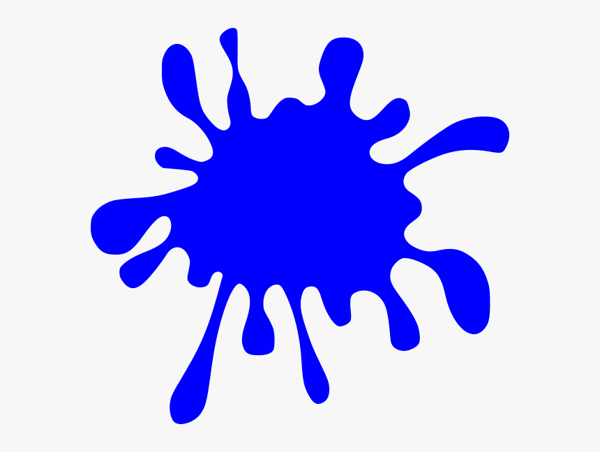 Transparent Blue Splatter Png - Blue Paint Splatter Clip Art, Png Download, Free Download
