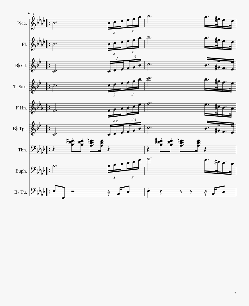 Fresh Prince Of Belair Sheet Music Composed By Braxton - Popular Songs Trumpet Music Sheets, HD Png Download, Free Download