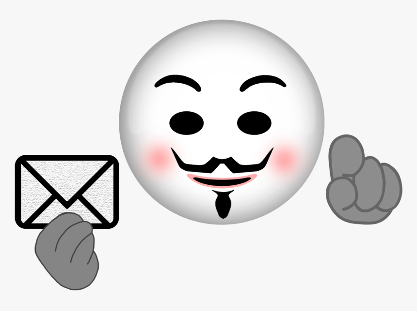 Emojis Drawing Transparent - Anonymous Emoji, HD Png Download, Free Download