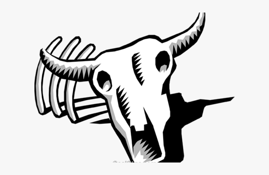 Transparent Elderly Clipart - Cow Skull Clip Art, HD Png Download, Free Download