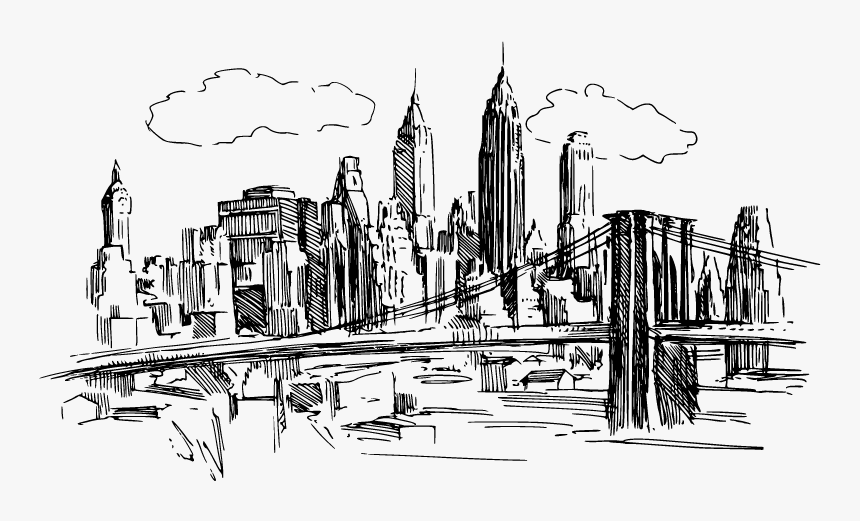 City Outline Drawing Transparent, HD Png Download, Free Download