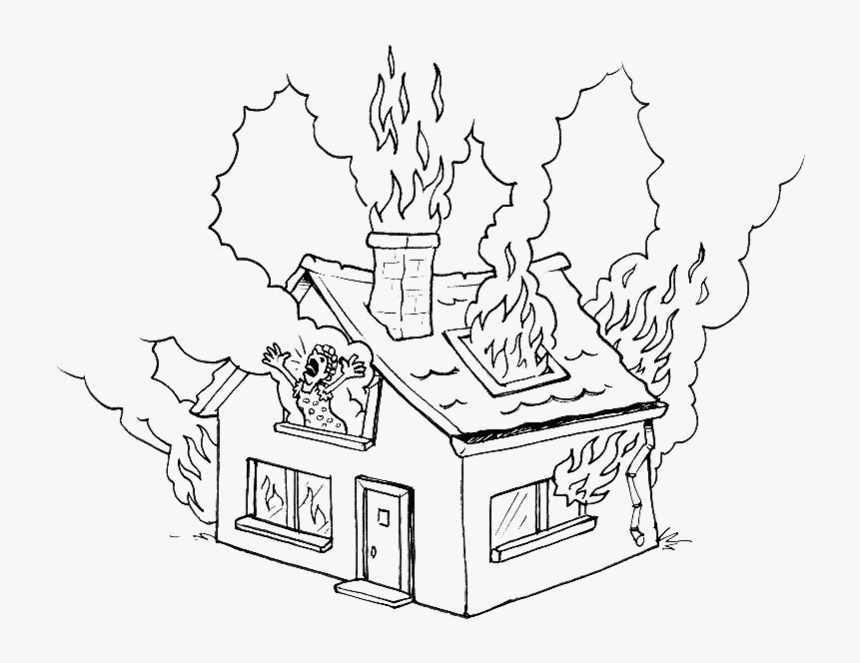 What"s Up Caribbean - House On Fire Drawing, HD Png Download, Free Download