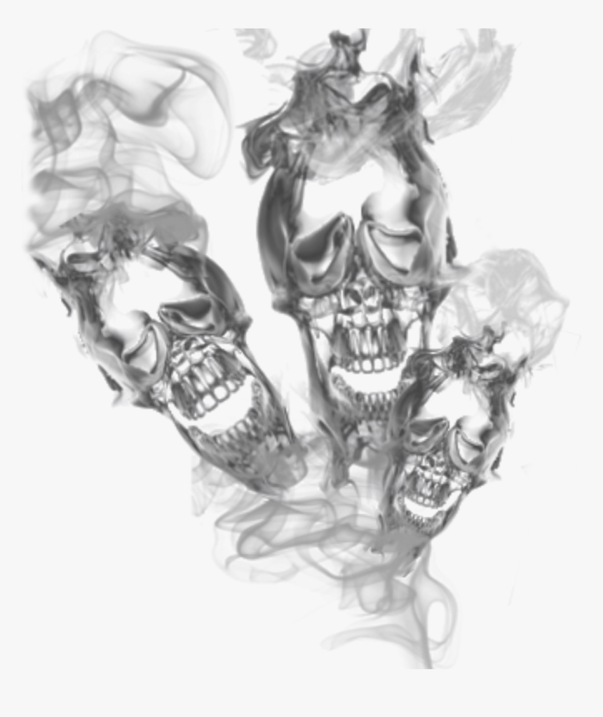 #caveira #caveiras #cranio #cranios #fumaça #cavera - Transparent Skull Smoke Png, Png Download, Free Download