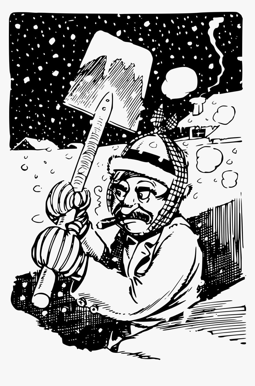 Man Shoveling Snow Clip Arts - Man Shoveling Snow Clipart, HD Png Download, Free Download