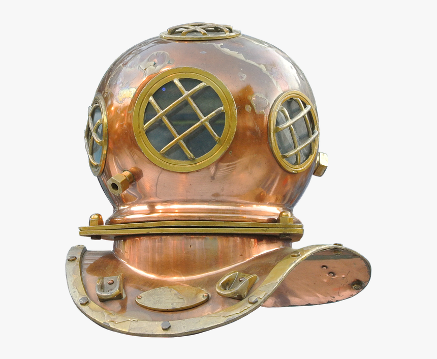 Divers, Helm, Divers Helmet, Diving, Old, Underwater - Diving Helm, HD Png Download, Free Download