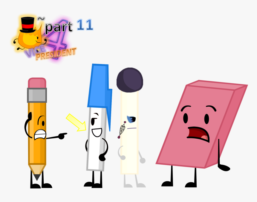 Spoon Clipart Bfdi - Bfdi Eraser Pose, HD Png Download, Free Download