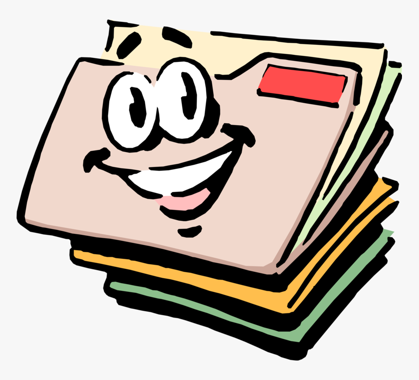 Vector Illustration Of Cartoon File Folder Holds Loose - Cartoon Images Of Files, HD Png Download, Free Download