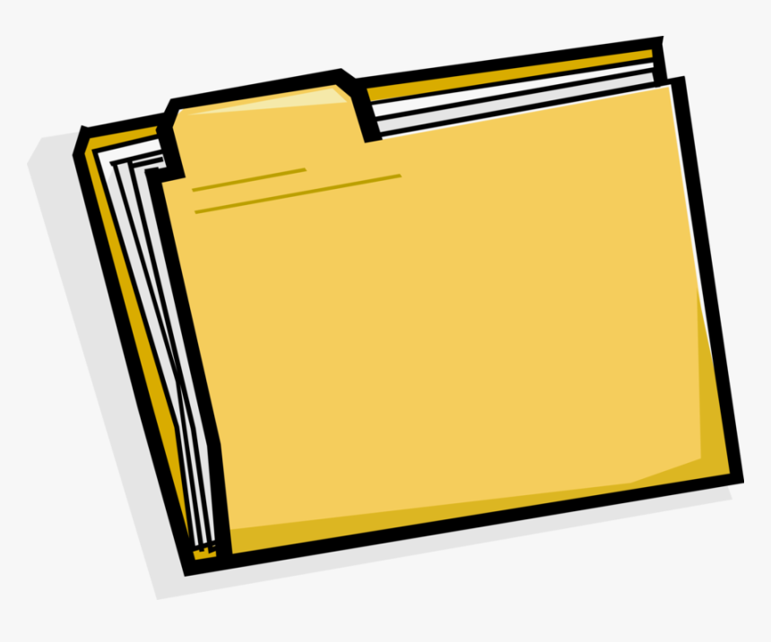 Vector Illustration Of File Folder Holds Loose Papers, HD Png Download, Free Download