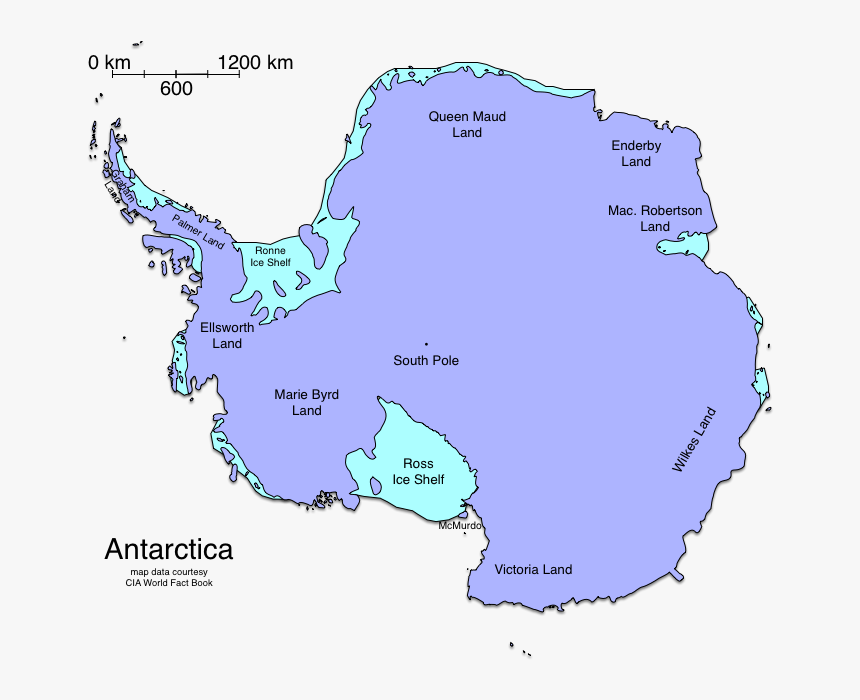 Transparent Antarctica Png - Map Of Antarctica Transparent, Png Download, Free Download