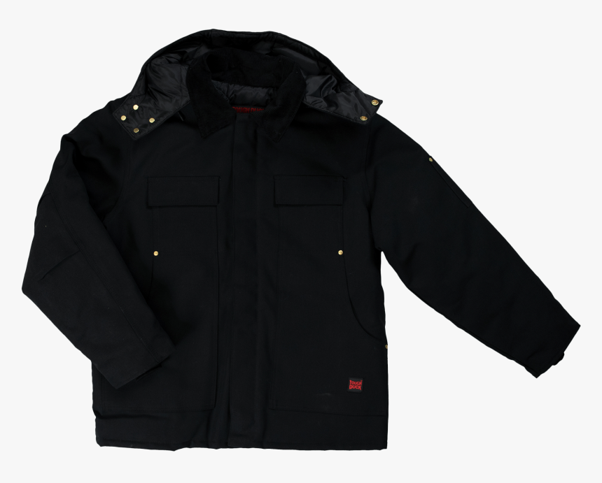 Tough Duck Mens Antarctica Polyfill Parka Black Front - Tough Duck, HD Png Download, Free Download