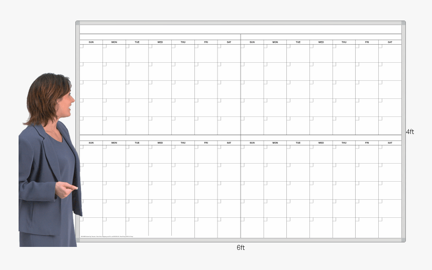 Ca7446x - Dry Erase Year Calendar, HD Png Download, Free Download